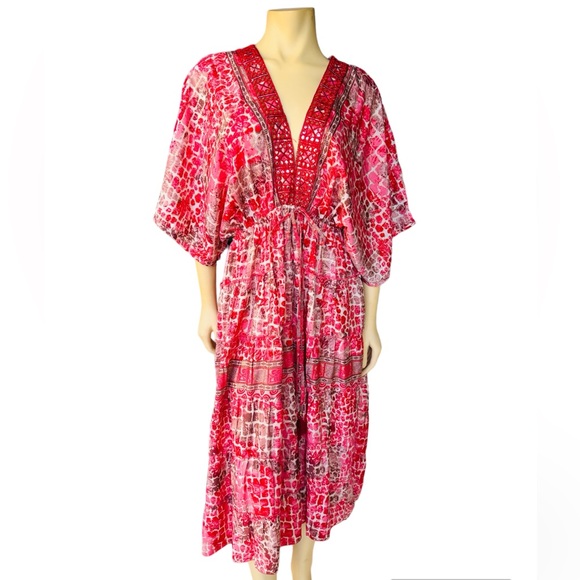 Nation AK Outfitters Women’s Boho Maxi Draw Waist Dress - Picture 7 of 10